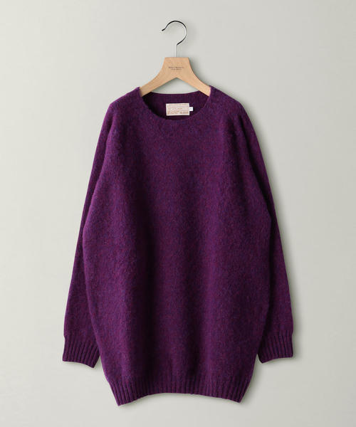 BEAUTY&YOUTH UNITED ARROWS（ビューティーアンドユースユナイテッドアローズ）の「＜JOHN TULLOCH＞シャギードッグチュニック/ニットワンピース ◆（ニット/セーター・レディース・ダークグリーン/ライム/パープル・FREE）」の14枚目の写真