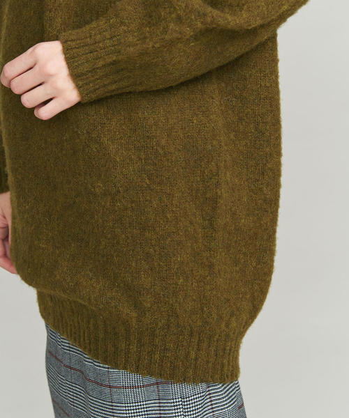 BEAUTY&YOUTH UNITED ARROWS（ビューティーアンドユースユナイテッドアローズ）の「＜JOHN TULLOCH＞シャギードッグチュニック/ニットワンピース ◆（ニット/セーター・レディース・ダークグリーン/ライム/パープル・FREE）」の10枚目の写真