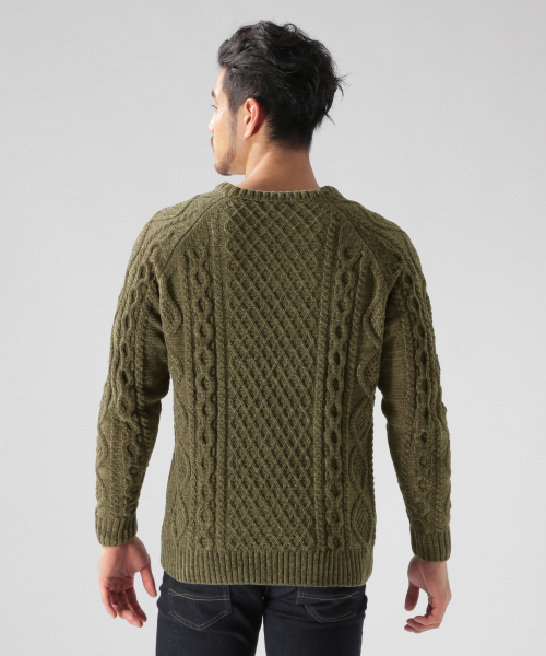 BAYFLOW（ベイフロー）の「モールケーブルプルオーバー（ニット/セーター・メンズ・ネイビー/オフホワイト/カーキ・SMALL/MEDIUM/LARGE）」の15枚目の写真