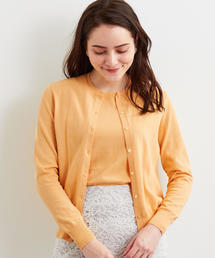 green label relaxing | [手洗い可能] D カーディガン＋ノースリーブニット アンサンブル(アンサンブル)