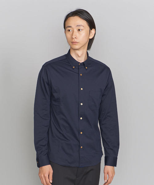 BEAUTY&YOUTH UNITED ARROWS（ビューティーアンドユースユナイテッドアローズ）の「BY カット シャンブレー ボタンダウン シャツ（シャツ/ブラウス・メンズ・ホワイト/その他1/コバルトブルー/ネイビー・X-LARGE/SMALL/LARGE/X-SMALL/MEDIUM）」の2枚目の写真