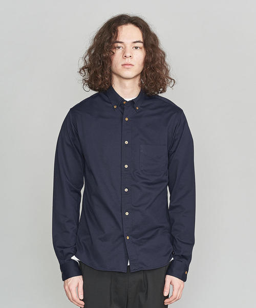 BEAUTY&YOUTH UNITED ARROWS（ビューティーアンドユースユナイテッドアローズ）の「BY カット シャンブレー ボタンダウン シャツ（シャツ/ブラウス・メンズ・ホワイト/その他1/コバルトブルー/ネイビー・X-LARGE/SMALL/LARGE/X-SMALL/MEDIUM）」の6枚目の写真