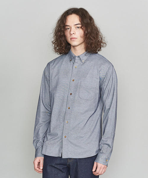 BEAUTY&YOUTH UNITED ARROWS（ビューティーアンドユースユナイテッドアローズ）の「BY カット シャンブレー ボタンダウン シャツ（シャツ/ブラウス・メンズ・ホワイト/その他1/コバルトブルー/ネイビー・X-LARGE/SMALL/LARGE/X-SMALL/MEDIUM）」の15枚目の写真