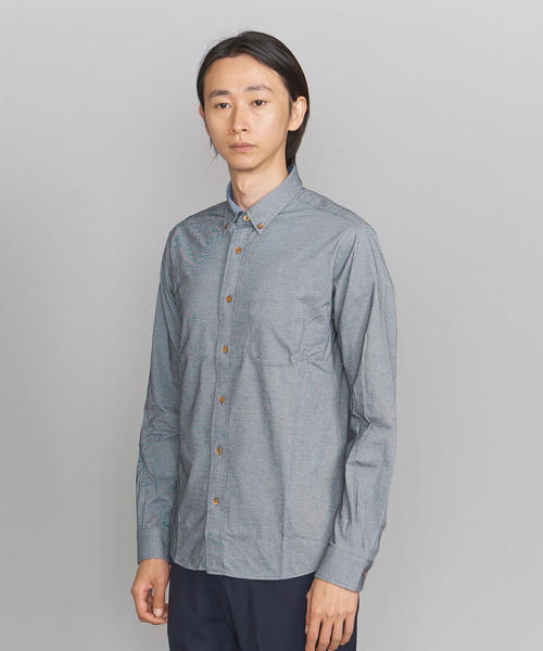 BEAUTY&YOUTH UNITED ARROWS（ビューティーアンドユースユナイテッドアローズ）の「BY カット シャンブレー ボタンダウン シャツ（シャツ/ブラウス・メンズ・ホワイト/その他1/コバルトブルー/ネイビー・X-LARGE/SMALL/LARGE/X-SMALL/MEDIUM）」の16枚目の写真