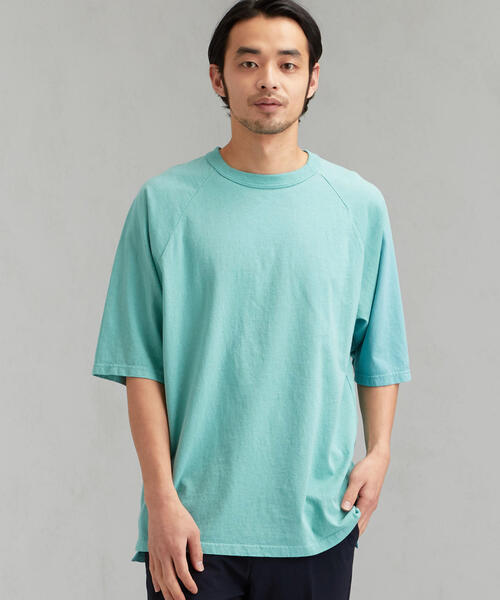 green label relaxing(グリーンレーベルリラクシング)の「SC GLR SLD ラグラン クルー Tシャツ(Tシャツ/カットソー・メンズ・ブラック/ケリー/オフホワイト・LARGE/MEDIUM/SMALL)」の1枚目の写真