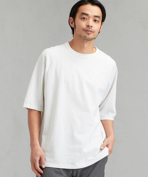 green label relaxing(グリーンレーベルリラクシング)の「SC GLR SLD ラグラン クルー Tシャツ(Tシャツ/カットソー・メンズ・ブラック/ケリー/オフホワイト・LARGE/MEDIUM/SMALL)」の2枚目の写真