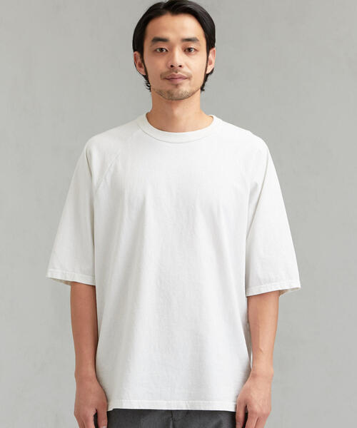 green label relaxing(グリーンレーベルリラクシング)の「SC GLR SLD ラグラン クルー Tシャツ(Tシャツ/カットソー・メンズ・ブラック/ケリー/オフホワイト・LARGE/MEDIUM/SMALL)」の9枚目の写真