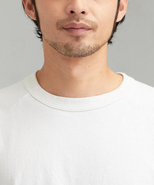 green label relaxing(グリーンレーベルリラクシング)の「SC GLR SLD ラグラン クルー Tシャツ(Tシャツ/カットソー・メンズ・ブラック/ケリー/オフホワイト・LARGE/MEDIUM/SMALL)」の4枚目の写真