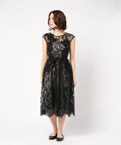 セール】◇リボンチュールフレアーワンピース（ワンピース）｜JILL by