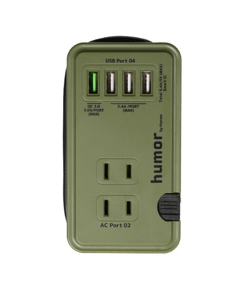 Hamee（ハミィ）の「USB4ポート 電源タップ 延長コード AC コンセント humor handy usb AC 充電器（スマホグッズ・メンズ・チャコールグレー/クリーム/マスタード/カーキオリーブ・FREE）」の21枚目の写真