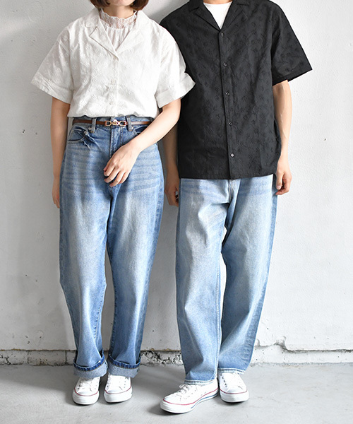 PairPair(ペアペア)の「刺繍開襟シャツ(シャツ/ブラウス・レディース・ベージュ/オフホワイト/ライトブラウン・FREE)」の4枚目の写真