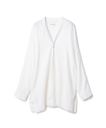 ESTNATION | MARGO YOOMO / ウォッシュ加工ノーカラーリネンシャツ(シャツ/ブラウス)