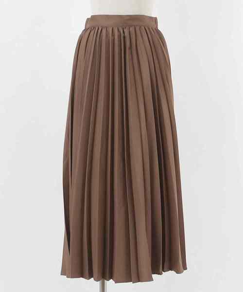 one after another NICE CLAUP（ワンアフターアナザーナイスクラップ）の「幅広プリーツスカート（スカート・レディース・ピンク/オレンジ/アイボリー/モカ・FREE）」の9枚目の写真