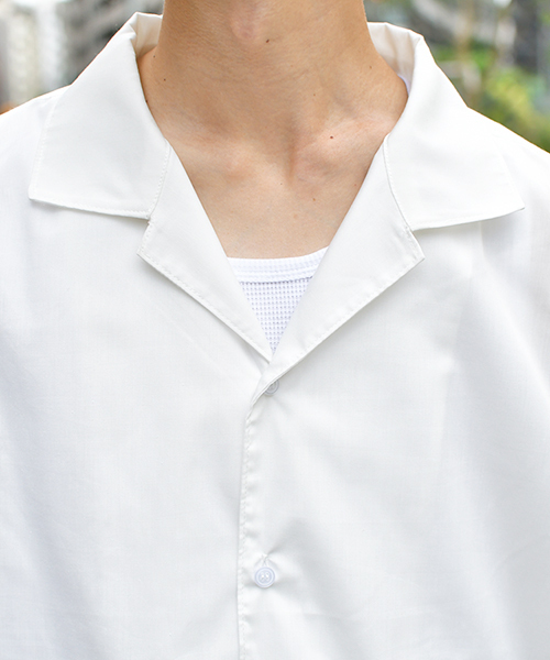 kutir（クティール）の「フラップポケットオープンカラーシャツ（シャツ/ブラウス・メンズ・ホワイト/チャコールグレー/ブラック/オフホワイト/ベージュ・MEDIUM/LARGE）」の12枚目の写真