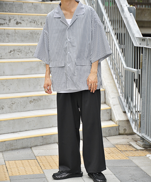 kutir（クティール）の「フラップポケットオープンカラーシャツ（シャツ/ブラウス・メンズ・ホワイト/チャコールグレー/ブラック/オフホワイト/ベージュ・MEDIUM/LARGE）」の14枚目の写真