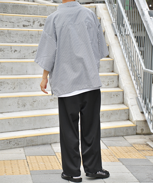 kutir（クティール）の「フラップポケットオープンカラーシャツ（シャツ/ブラウス・メンズ・ホワイト/チャコールグレー/ブラック/オフホワイト/ベージュ・MEDIUM/LARGE）」の16枚目の写真