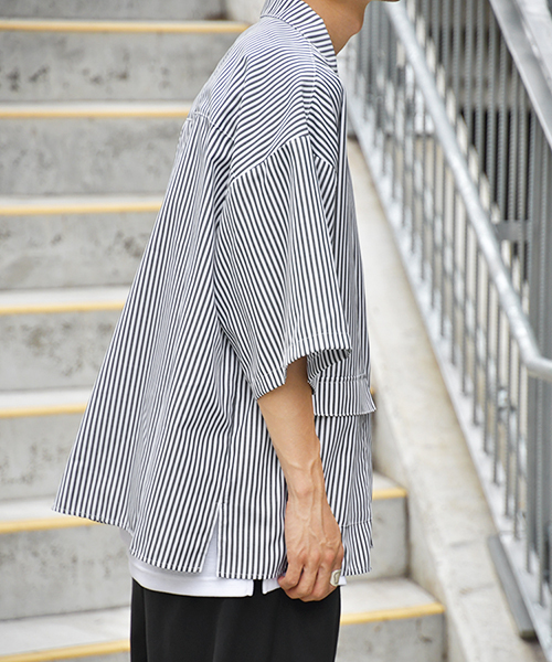 kutir（クティール）の「フラップポケットオープンカラーシャツ（シャツ/ブラウス・メンズ・ホワイト/チャコールグレー/ブラック/オフホワイト/ベージュ・MEDIUM/LARGE）」の19枚目の写真