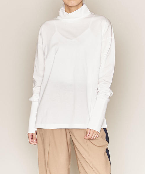 ASTRAET（アストラット）の「ASTRAET（アストラット）ハイネック ロングスリーブ プルオーバー（Tシャツ/カットソー・レディース・ホワイト/ブラウン/ブラック・FREE）」の2枚目の写真