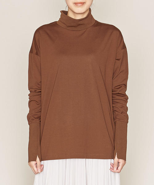 ASTRAET（アストラット）の「ASTRAET（アストラット）ハイネック ロングスリーブ プルオーバー（Tシャツ/カットソー・レディース・ホワイト/ブラウン/ブラック・FREE）」の12枚目の写真