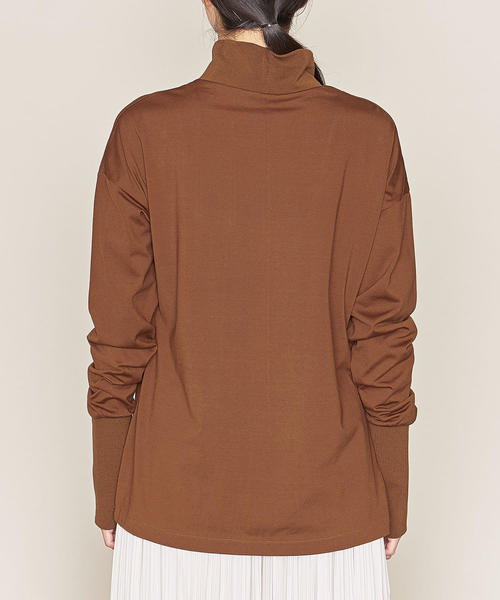 ASTRAET（アストラット）の「ASTRAET（アストラット）ハイネック ロングスリーブ プルオーバー（Tシャツ/カットソー・レディース・ホワイト/ブラウン/ブラック・FREE）」の14枚目の写真