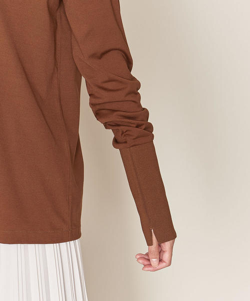 ASTRAET（アストラット）の「ASTRAET（アストラット）ハイネック ロングスリーブ プルオーバー（Tシャツ/カットソー・レディース・ホワイト/ブラウン/ブラック・FREE）」の16枚目の写真