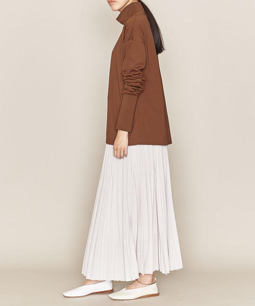 ASTRAET（アストラット）の「ASTRAET（アストラット）ハイネック ロングスリーブ プルオーバー（Tシャツ/カットソー・レディース・ホワイト/ブラウン/ブラック・FREE）」の5枚目の写真