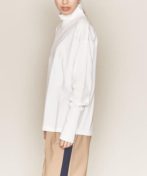 ASTRAET（アストラット）の「ASTRAET（アストラット）ハイネック ロングスリーブ プルオーバー（Tシャツ/カットソー・レディース・ホワイト/ブラウン/ブラック・FREE）」の7枚目の写真