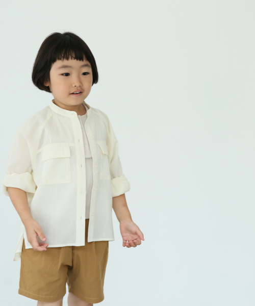 LOWRYS FARM(ローリーズファーム)の「CPOシャツ 844043(シャツ/ブラウス・キッズ・ブラウン/イエロー/アイボリー・110/120/130)」の1枚目の写真