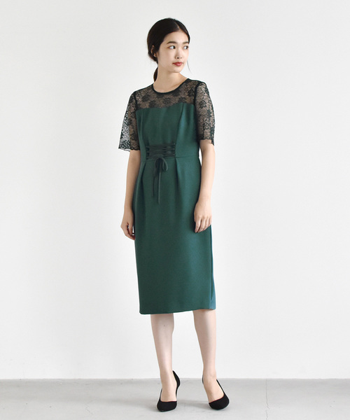 kaene（カエン）の「レースアップワンピース（ドレス）」 - WEAR