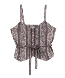 axes femme | オーナメント縦柄ビスチェ(ベスト)