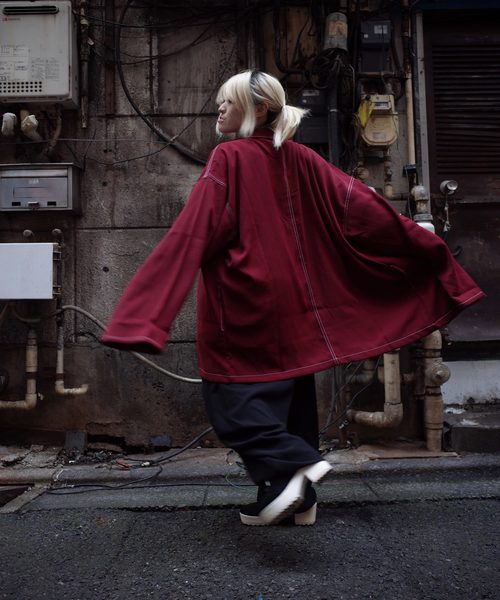 rovtski(ロフトスキー)の「【ビッグシルエット】JKT SHIRT/ステッチシャツジャケット(シャツ/ブラウス・レディース・ブラック/クリアレッド/ベージュ/ローズ・FREE)」の18枚目の写真