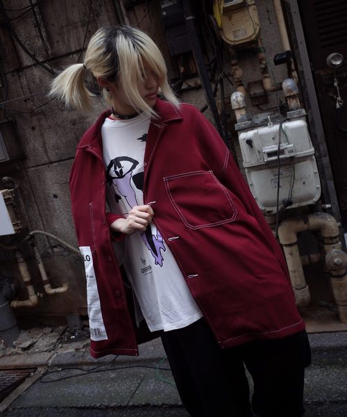 rovtski(ロフトスキー)の「【ビッグシルエット】JKT SHIRT/ステッチシャツジャケット(シャツ/ブラウス・レディース・ブラック/クリアレッド/ベージュ/ローズ・FREE)」の21枚目の写真