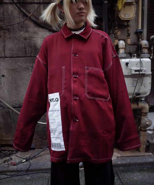 rovtski(ロフトスキー)の「【ビッグシルエット】JKT SHIRT/ステッチシャツジャケット(シャツ/ブラウス・レディース・ブラック/クリアレッド/ベージュ/ローズ・FREE)」の17枚目の写真