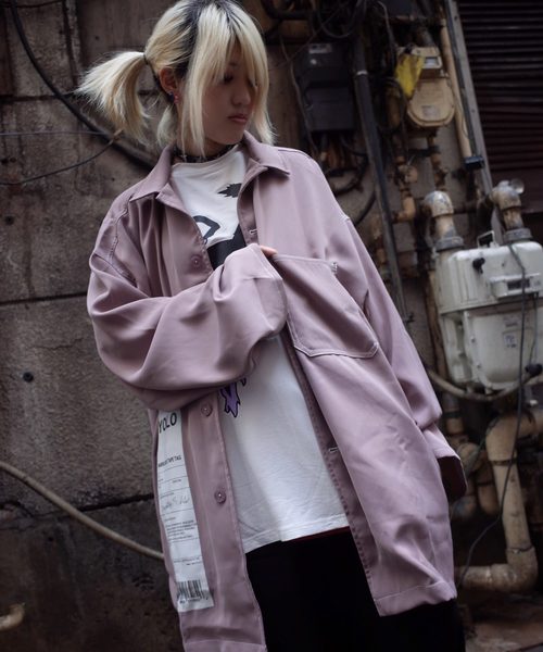 rovtski(ロフトスキー)の「【ビッグシルエット】JKT SHIRT/ステッチシャツジャケット(シャツ/ブラウス・レディース・ブラック/クリアレッド/ベージュ/ローズ・FREE)」の13枚目の写真