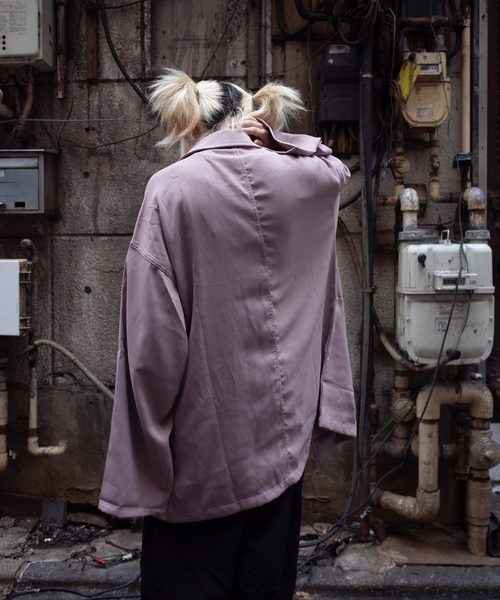rovtski(ロフトスキー)の「【ビッグシルエット】JKT SHIRT/ステッチシャツジャケット(シャツ/ブラウス・レディース・ブラック/クリアレッド/ベージュ/ローズ・FREE)」の22枚目の写真