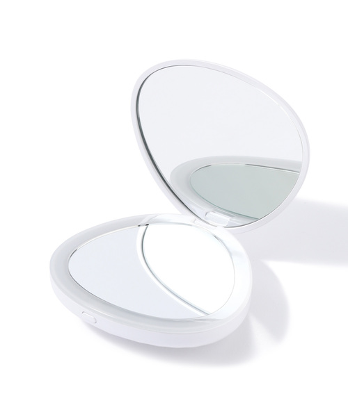 Francfranc（フランフラン）の「ラグーナ LED コンパクトミラー ホワイト（手鏡/メイクミラー・レディース・ホワイト・FREE）」の6枚目の写真