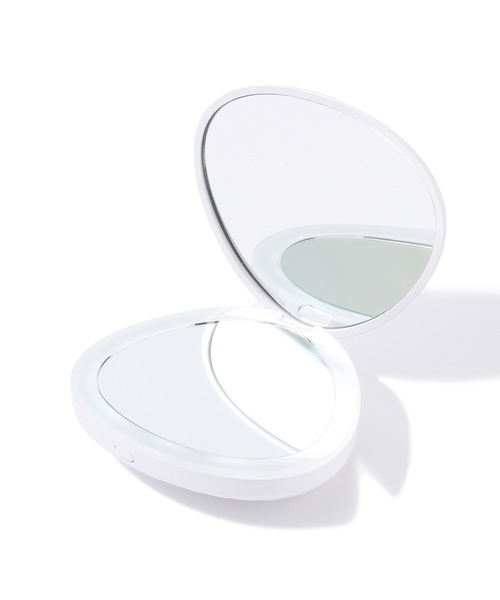 Francfranc（フランフラン）の「ラグーナ LED コンパクトミラー ホワイト（手鏡/メイクミラー・レディース・ホワイト・FREE）」の7枚目の写真