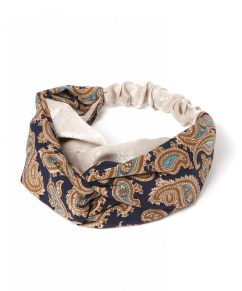 GLOBAL WORK（グローバルワーク）の「ガラターバンFW/856087（ヘアバンド・レディース・ホワイト/ブラウン/ネイビー/ダークブルー・FREE）」の4枚目の写真