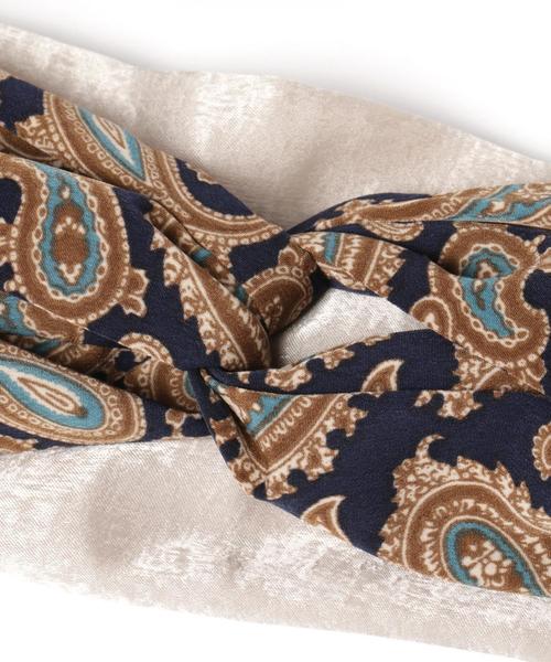 GLOBAL WORK（グローバルワーク）の「ガラターバンFW/856087（ヘアバンド・レディース・ホワイト/ブラウン/ネイビー/ダークブルー・FREE）」の12枚目の写真