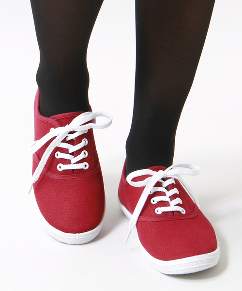 WEGO（ウィゴー）の「WEGO/キャンバススニーカー（スニーカー・レディース・ホワイト/ブラック/グリーン/パープル/ピンク/ダークグリーン/ネイビー/ワイン・23.5/24.5）」の8枚目の写真