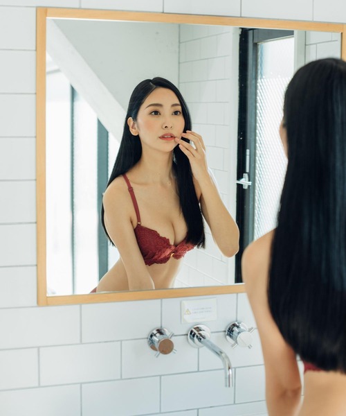 fran de lingerie(フランデランジェリー)の「Cross Lace クロスレース ブラ&ショーツセット B65-G75カップ(ブラ&ショーツ・レディース・ホワイト/ブラック/ワイン/ブルーグリーン/グレー/レンガ/ネイビー/アイボリー・B65/B70/C70/D70/B75/C65/C75/D65/D75/E65/E70/E75/F65/F70/F75/G65/G70/G75/A75/A65/A70)」の21枚目の写真