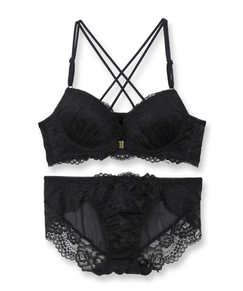 Cross Lace クロスレース ブラ&ショーツセット B65-G75カップ（ブラ