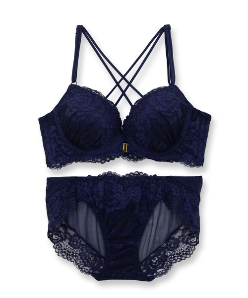 Cross Lace クロスレース ブラ&ショーツセット B65-G75カップ（ブラ