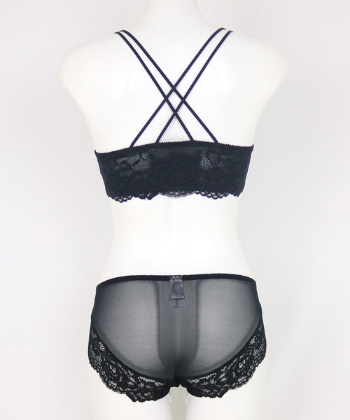 Cross Lace クロスレース ブラ&ショーツセット B65-G75カップ（ブラ