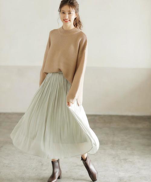 INGNI(イング)の「シャイニーサテンギャザー/スカート(スカート)」|ミント
