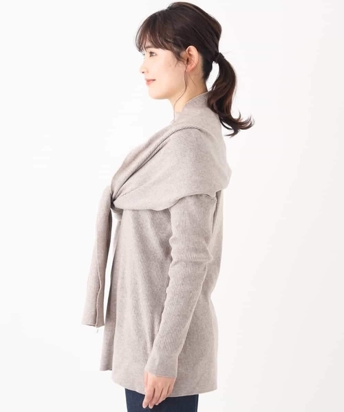 a.v.v（アーヴェヴェ）の「【洗える/WEB限定】ウエストサッシュニット（ニット/セーター・レディース・ベージュ/アイボリー・40/38/42/36/34）」の13枚目の写真