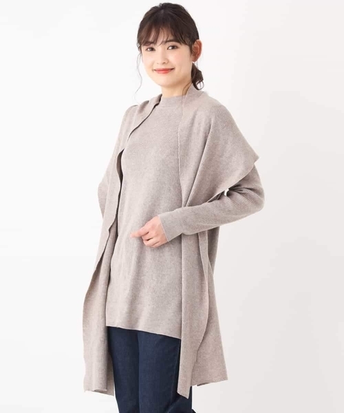 a.v.v（アーヴェヴェ）の「【洗える/WEB限定】ウエストサッシュニット（ニット/セーター・レディース・ベージュ/アイボリー・40/38/42/36/34）」の5枚目の写真