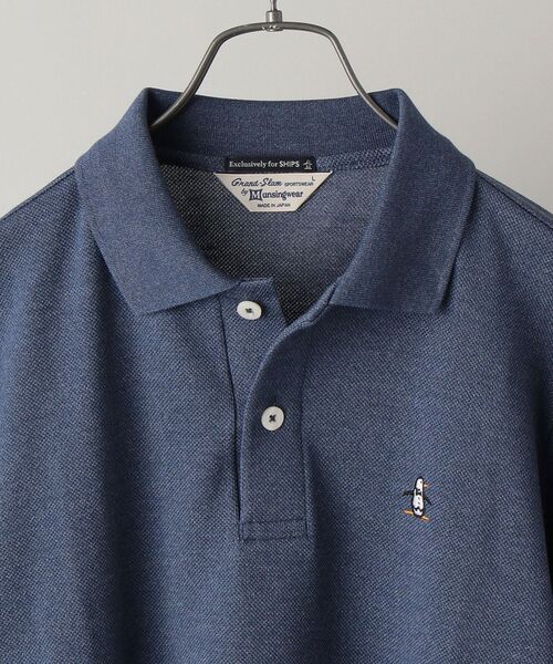 MUNSINGWEAR(マンシングウェア)の「MUNSINGWEAR: 別注 JAPAN MADE 鬼カノコ ポロシャツ (インディゴカラー)(ポロシャツ・メンズ・ブルー・MEDIUM/X-LARGE/LARGE/SMALL)」の3枚目の写真