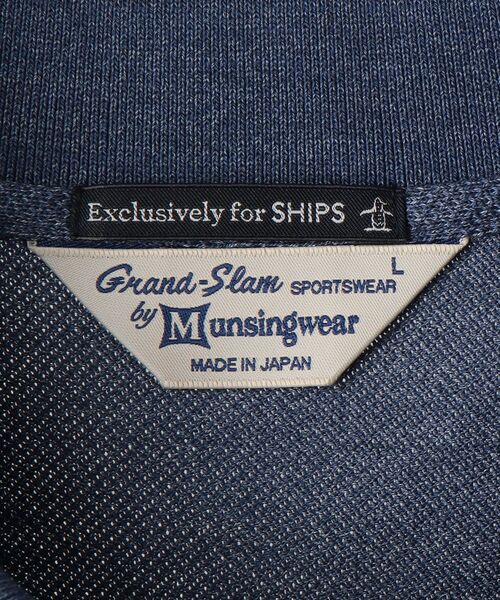 MUNSINGWEAR(マンシングウェア)の「MUNSINGWEAR: 別注 JAPAN MADE 鬼カノコ ポロシャツ (インディゴカラー)(ポロシャツ・メンズ・ブルー・MEDIUM/X-LARGE/LARGE/SMALL)」の7枚目の写真