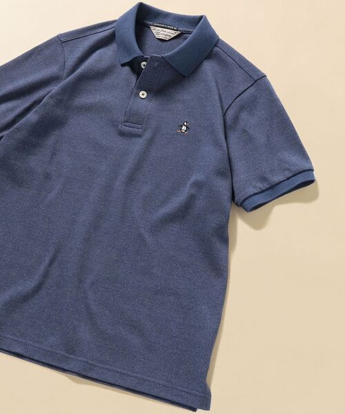 MUNSINGWEAR(マンシングウェア)の「MUNSINGWEAR: 別注 JAPAN MADE 鬼カノコ ポロシャツ (インディゴカラー)(ポロシャツ・メンズ・ブルー・MEDIUM/X-LARGE/LARGE/SMALL)」の8枚目の写真